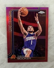 Devin Booker 2025-26 Topps Chrome #195 Magenta Refractor #074/399 Phoenix Suns