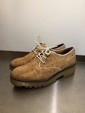 Vintage Cork Derby Lace Up w/ Rubber Sole Size 37 EU Women 6.5 US Made In Spain