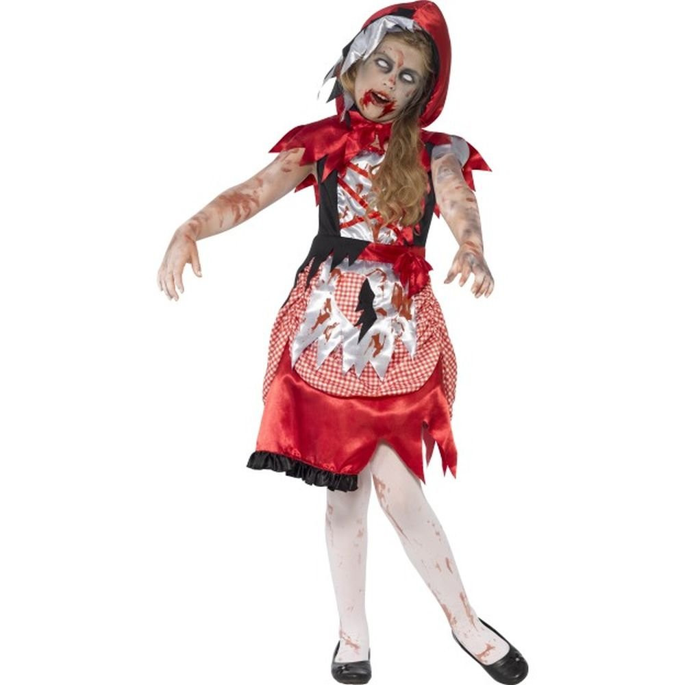 Smiffys Zombie Miss Hood Costume, Red (Size L)
