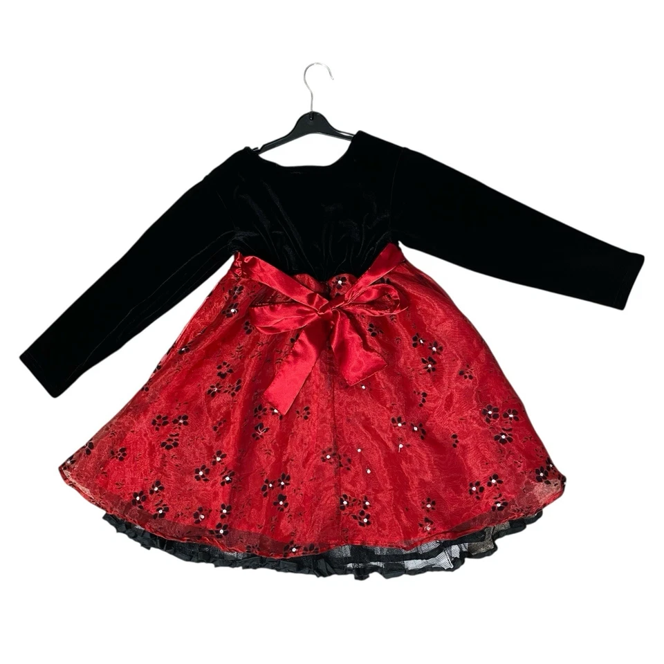 Vestido BLUEBERI BOULEVARD Terciopelo y Tul Niña Talla 6 Fiesta de Navidad Foto 3 de 4