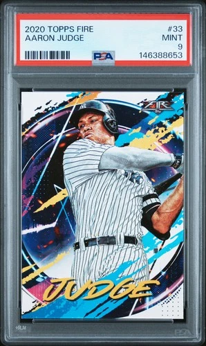 146388653 Aaron Judge 2020 Topps Fire #33 PSA 9