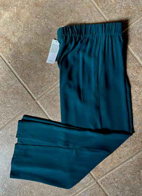 Eileen Fisher Silk Georgette Crepe Straight Ankle Pants Sz XL  display picture 1