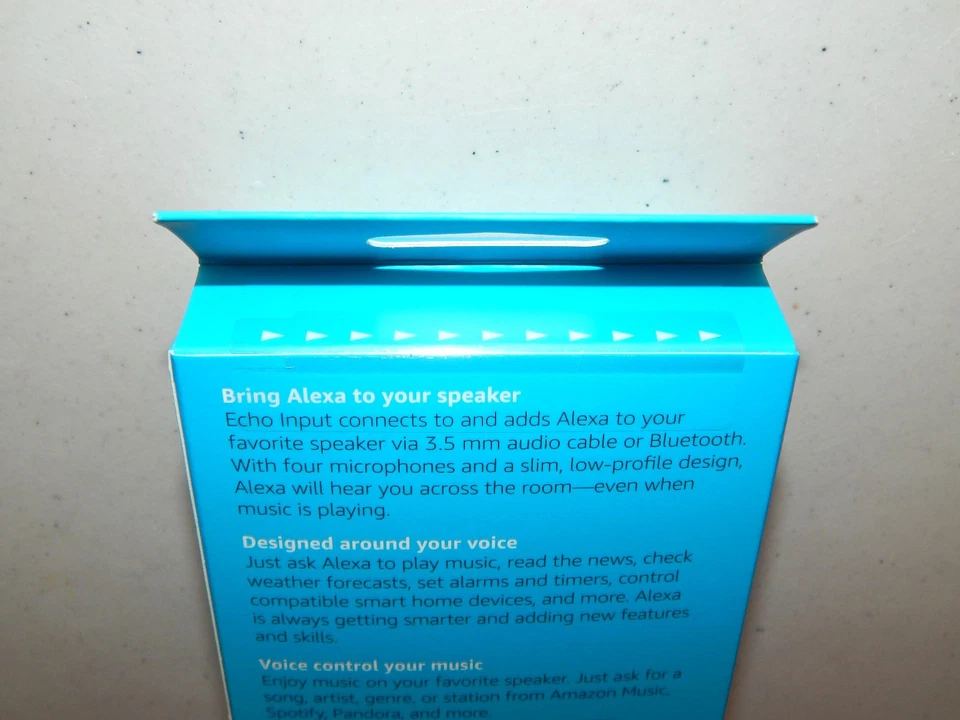 New Black Echo Input Amazon Voice Control Adapter Alexa Right To Your Speaker - Image 2 of 4