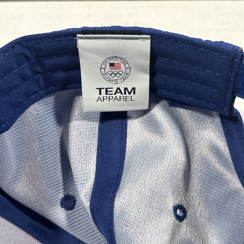 2024 NBC París Equipo Olímpico EE. UU. Equipo Ropa Ajustable Azul Cielo Gorra Papá Foto 3 de 4