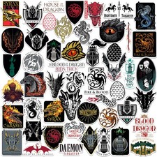 House of the Dragon Game of Thrones 50ct Vinyl L, Tablet, Indoor and Outdoor