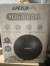 APEXUP Yoga Ball Exercise Ball, Anti Slip Stability Ball Chair, Heavy Duty La