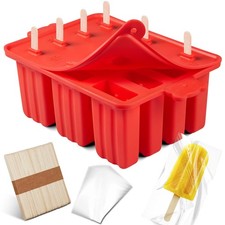 popsicle molds, Silicone ice pop mold Food Grade cakesicles 12 Cavities, Red