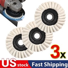 3PCS 125MM Wool Felt Flap Disc Metal working Polishing Buffing Wheel For Grinder