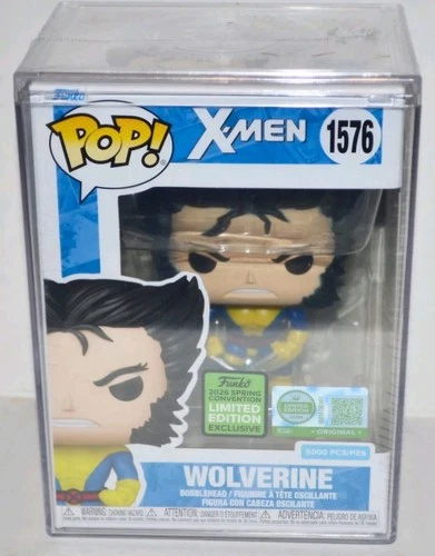 Funko POP! Marvel X-Men Wolverine Classic Unmasked #1576 Exclusive ECCC w/case