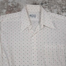 Vintage 60s Kmart Button Up Shirt Mens 16 XL White