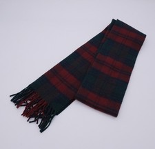 Johnston's of Elgin, sciarpa verde-rosso-blu, lana cashmere, NP 390 e