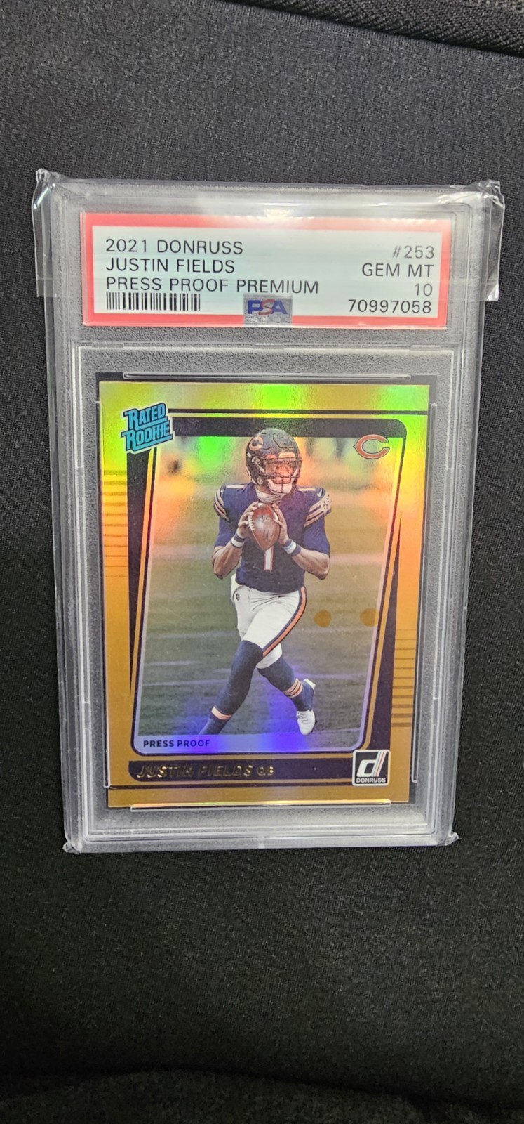 2021 Panini Donruss - Rated Rookie Justin Fields #253 Press Proof Premium (RC)