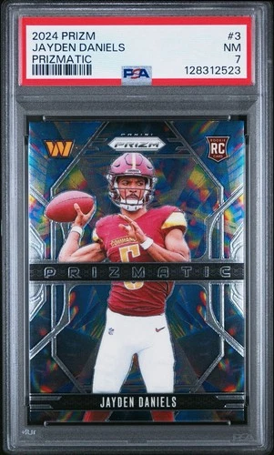 2024 Panini Prizm - Prizmatic Jayden Daniels #3 (RC) PSA 7 Rookie
