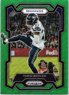 2023 Panini Prizm #263 Tariq Woolen Green Wave Seattle Seahawks