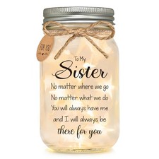 Sister Gifts Mason Jar Night Light, Warm Light Present, Sentimental Keepsake ...