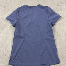 FIGS Technical Collection Blue V-Neck Scrub Top Womens XXS FW1000 One Pocket
