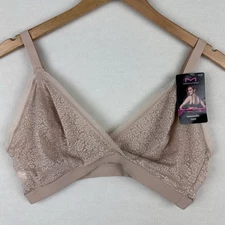 Maidenform DM1180 Casual Comfort Triangle Bralette Bra XL Lace NWT Wireless