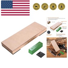 204N Leather Strop Genuine Cowhide 8" x 3" Kit with 2 Oz. Polishing Compound ...