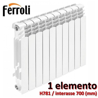 Ferroli PROTEO Heizkörper Aluminium H. 781 Achsabstand 700 (mm) Preis 1 Stück