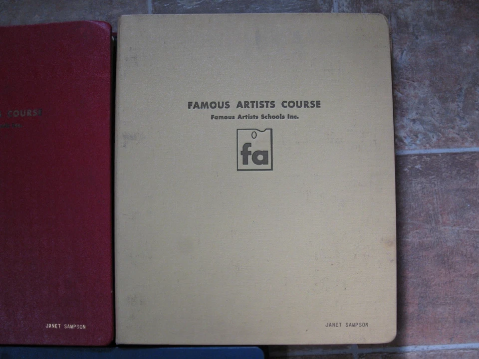 Famous Artists Course 3 Book Set Lessons 1-24 Vintage 1960 FA School USA & Index - Image 3 of 4