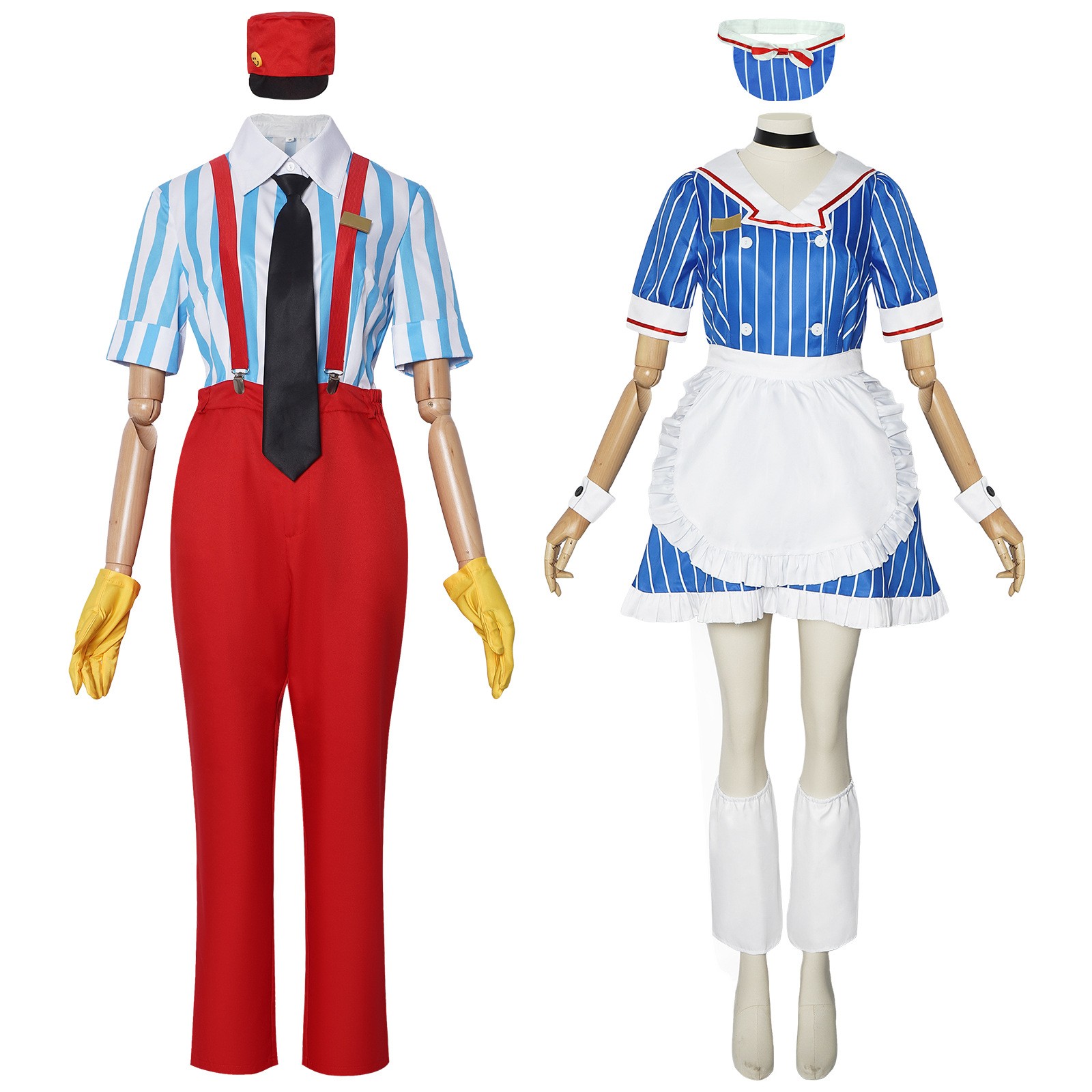 Conjunto de disfraces de monos de criada de anime para mujer juego de rol