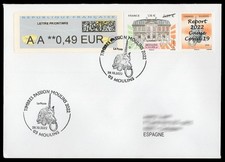 FRANCE 2022 Pli Premier Jour FDC Timbres Passion Moulins Allier Report Covid 19