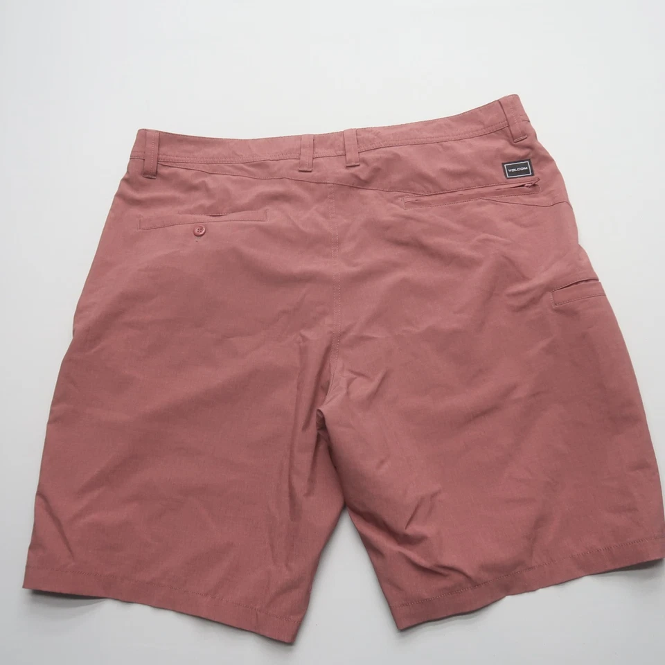 Volcom Mens Hybrid Board Shorts Size 38 Pink Stretch Swim Surf Chinos - Image 2 of 4