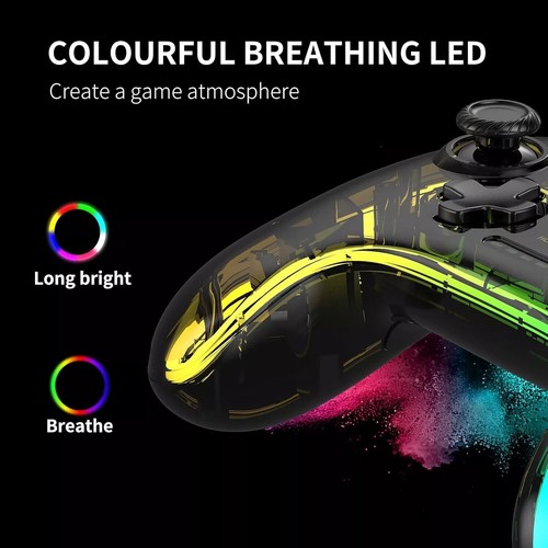 Gozxaiv LED 6-Axis Gyro Nintendo Switch Pro Controller Wireless New Sealed Box - Afbeelding 8 van 10