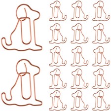 25 Pcs Student Cartoon Paper Clips Memo Dog Shaped Paperclip Cute Paperclips