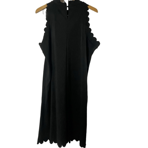 La Mode Scallop Black Mini Sleeveless Dress Size XXL NWT - Picture 3 of 16