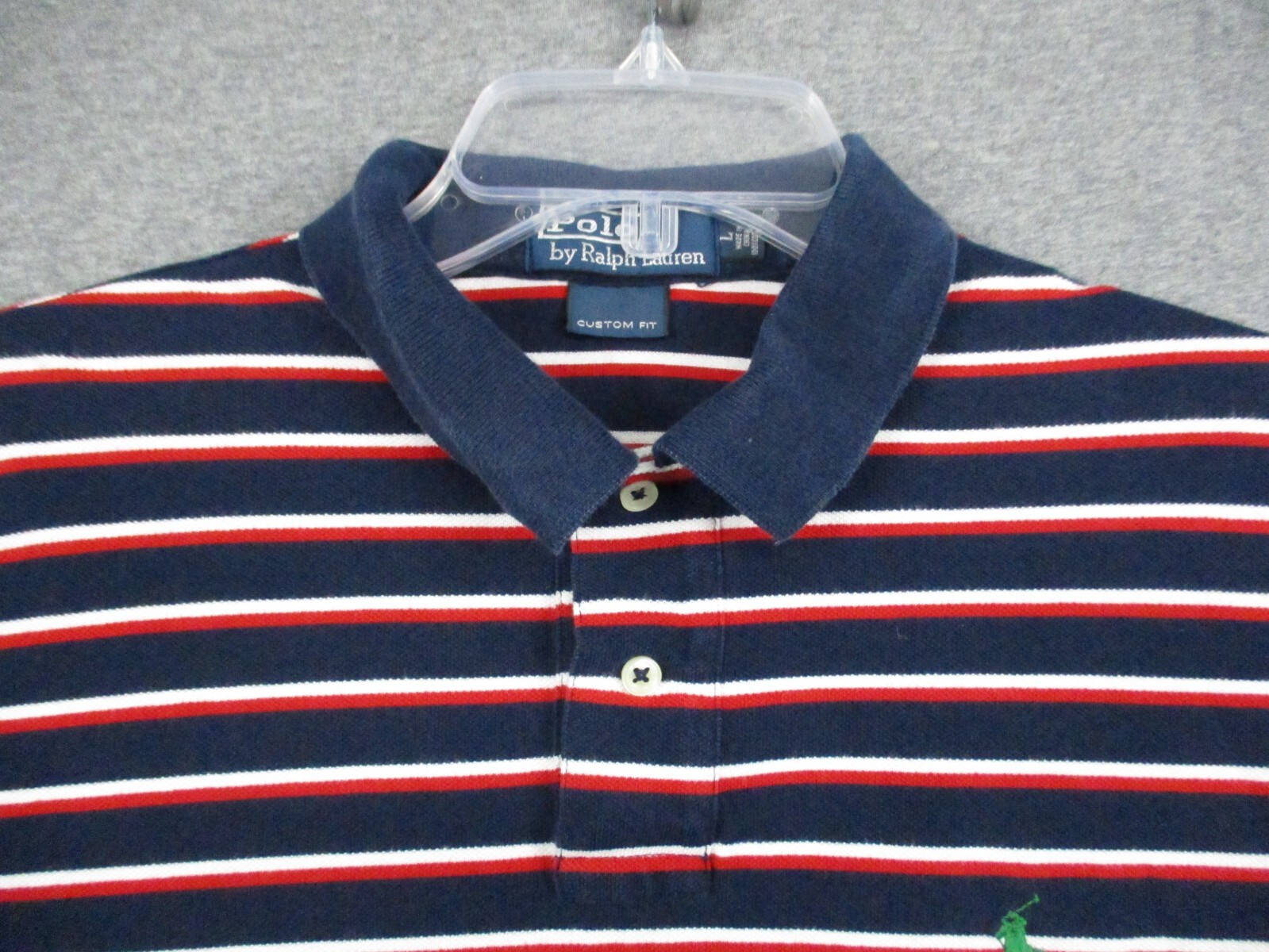 Polo Ralph Lauren camicia grande uomo vestibilità personalizzata manica corta righe pony