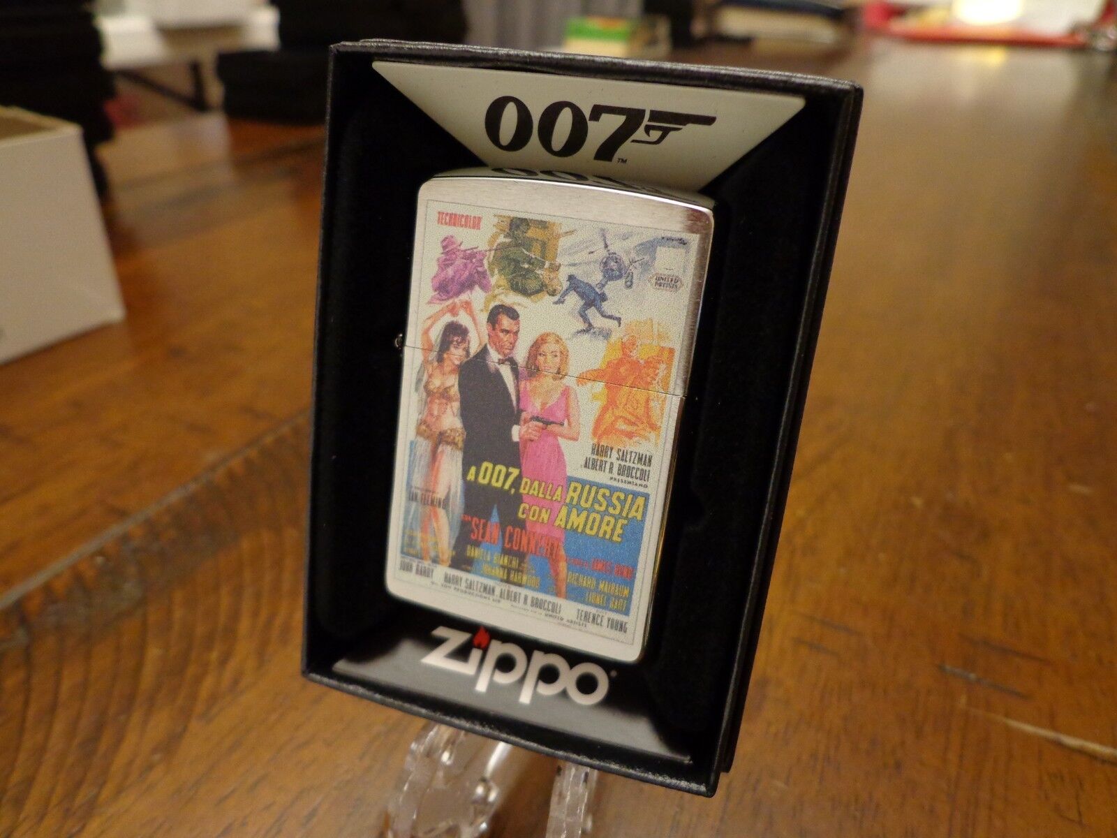 JAMES BOND 007 DALLA RUSSIA CON AMORE MOVIE POSTER ZIPPO FROM RUSSIA WITH LOVE. Available Now for 32.95