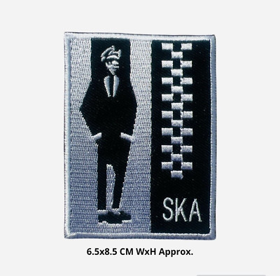 Madness SKA Band schwarz & weiß MOD bestickt Aufnäher/Aufbügeln Patch Abzeichen N-18