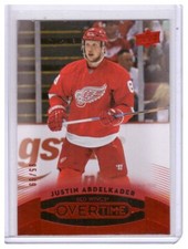 Justin Abdelkader 2015-16 Upper Deck Overtime Red Parallel Card #128 /99