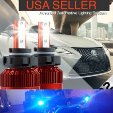 Fit Jeep Wrangler 2018-2026 BLUE LED Fog Light Conversion Bulbs 5202 Bumper Fogs