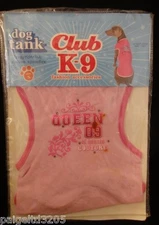 Club K-9 Stretchable Dog Tank / Shirt, Queen 09 of Hearts Couture Small / Pink 