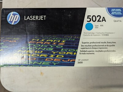 Factory Sealed Genuine HP Q6471A (502A) Cyan Toner Cartridge LJ 3600 bundle