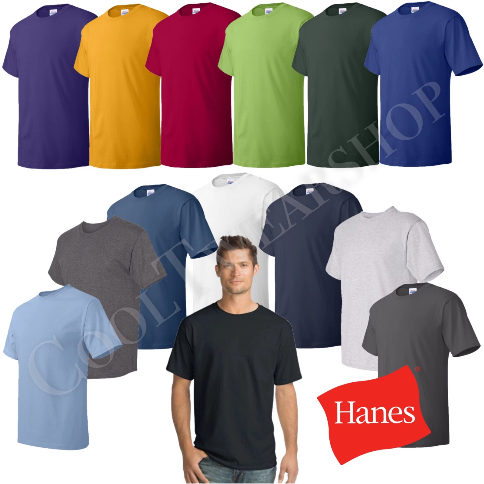 Hanes Comfortsoft Men Crewneck Short Sleeves Plain Cotton T-Shirt O5280 (4-pack)
Opens in a new wind