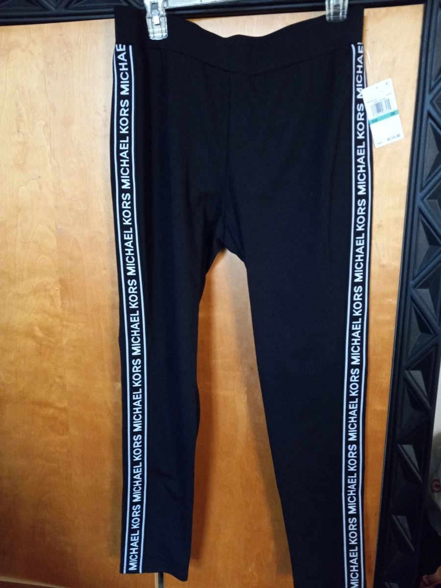 Michael Kors black plus size logo tape leggings size 3X