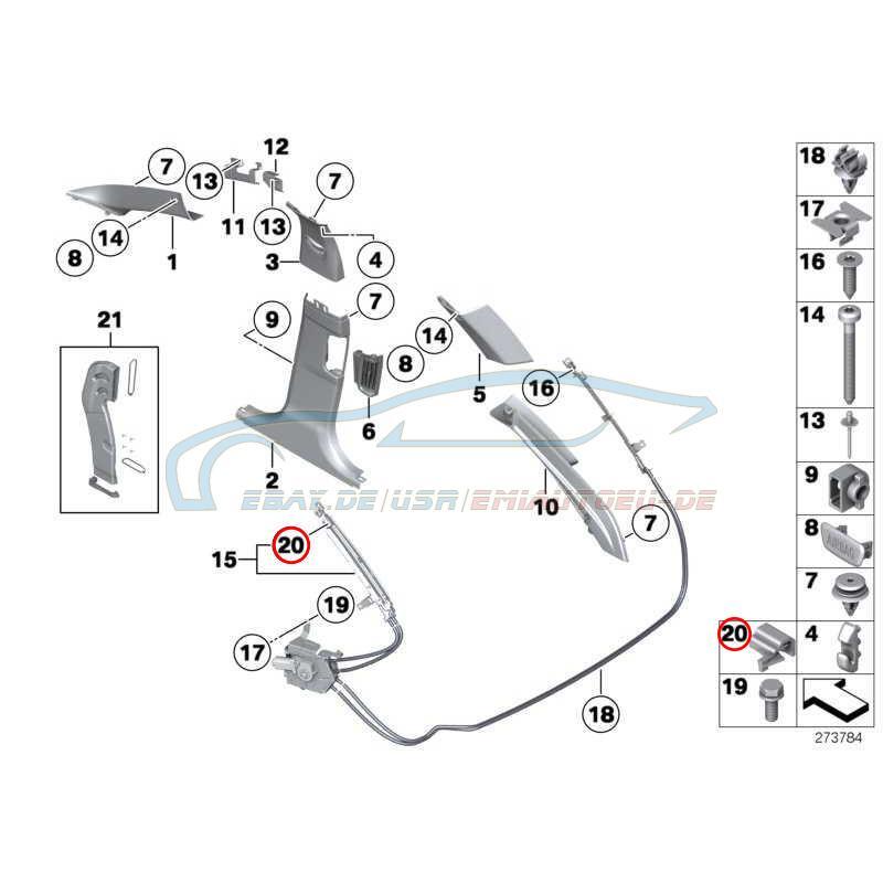 Original BMW 51437232776 - Mitnehmer rechts 5er | eBay 