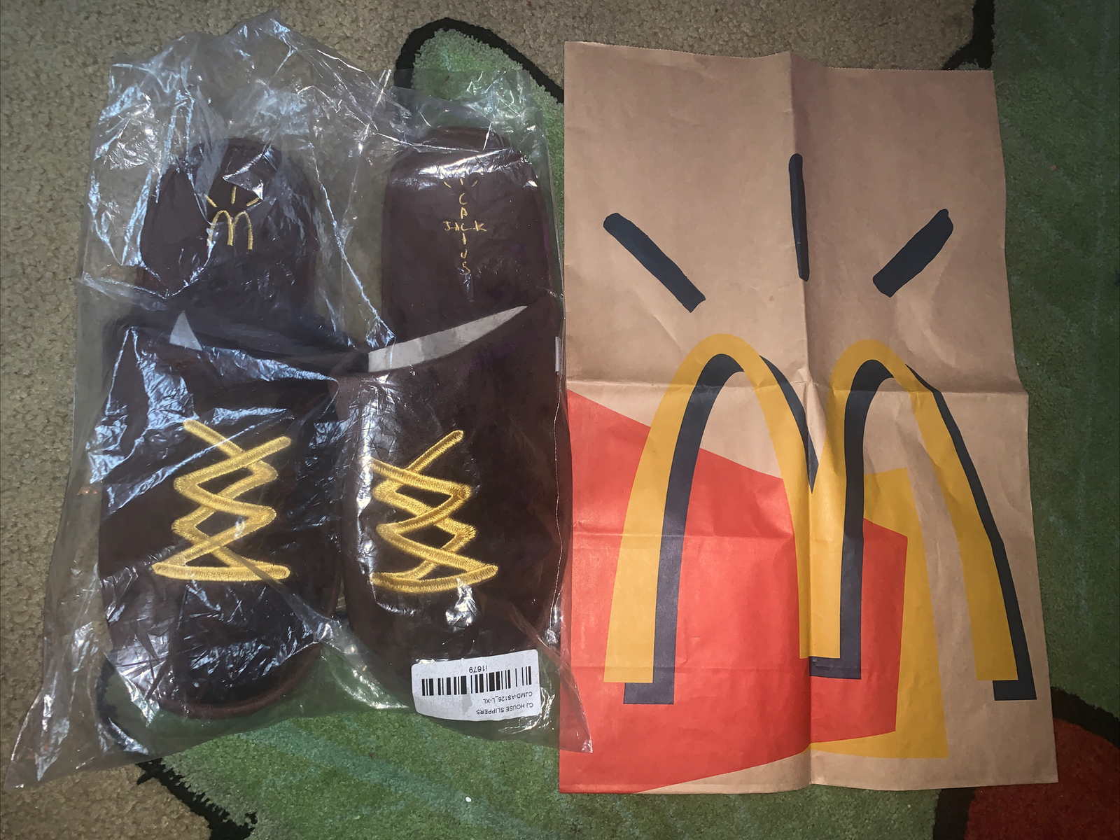 Travis Scott Mcdonald'sCj House Slippers bojongnews.semarangkota.go.id