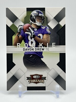 2009 Donruss Threads Retail Rookies /999 Davon Drew #134 Rookie RC