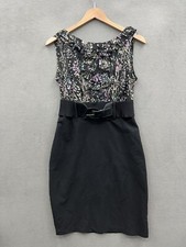 A B Studio Women’s 6 Sleeveless Floral Print Dress With Belt