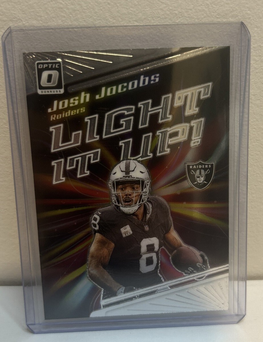 2023 Donruss Optic Josh Jacobs Light it Up Insert Las Vegas