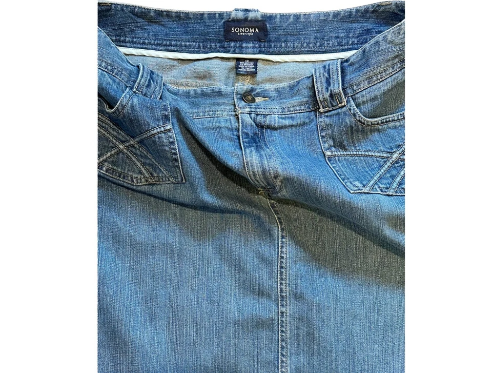 Falda vaquera para mujer SONOMA Life Style abertura trasera bolsillos delanteros y traseros talla 12 Foto 3 de 3