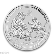 2016 $10 AUSTRALIA LUNAR Series 2 ZODIAC Year of the MONKEY 10 Oz. SILVER COIN