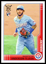 2021 Topps Big League #76 Anderson Tejeda Rookie Card Texas Rangers/RC
