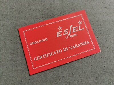 Essel Rare Vintage Uhr Warranty Booklet Blanck Newoldstock 1950-1960's