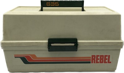 Boîte à Pêche Vintage Rebel 635 à 3 Plateaux - Plastique Dur Beige - Occasion