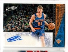 MINDAUGAS KUZMINSKAS 2016-17 Prestige Prestigious Premieres AUTO RC #23 KNICKS